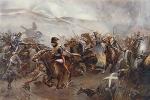 The Charge of the Light Brigade ved slaget ved Balaclava 25. oktober 1854, illustrasjon fra 